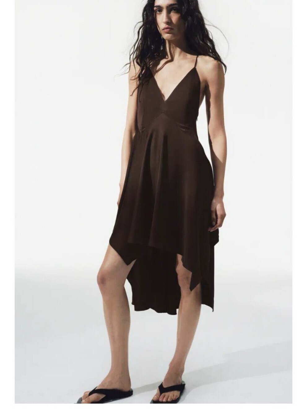 Zara ZW Collection Asymmetric Ruffle Dress - Picture 4 of 6